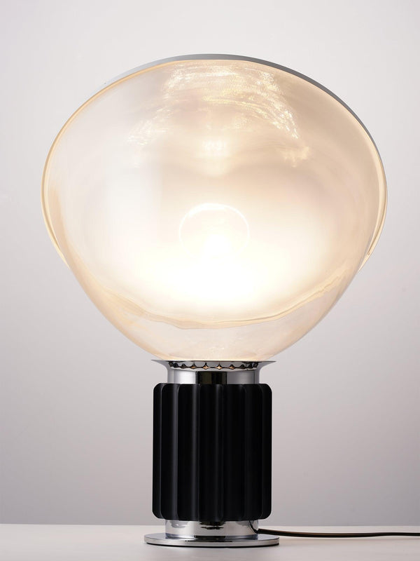 clear glass radar table lamp metal base for bedroom living room