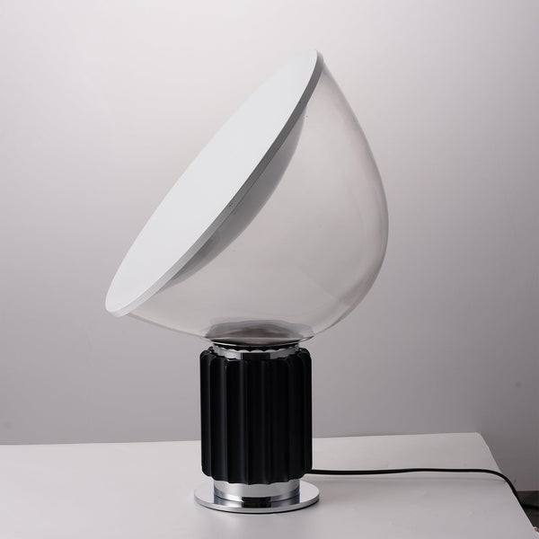 clear glass radar table lamp metal base for bedroom living room
