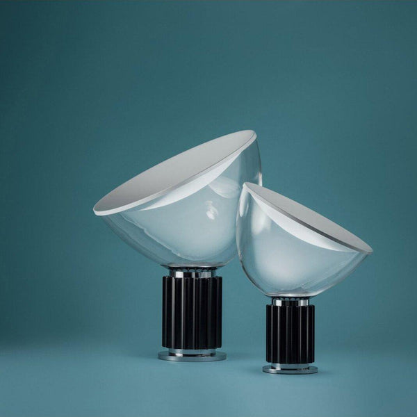 clear glass radar table lamp metal base for bedroom living room