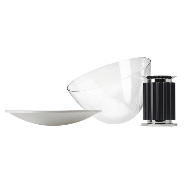 clear glass radar table lamp metal base for bedroom living room