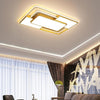 Square Led Geometric Overlay Flush Mount Ceiling Light For Bedroom