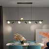 6 8 Light Black Island Horizontal Suspension Linear Pendant Light