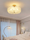 coastal white glass shell copper ceiling light