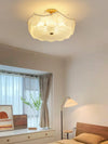 coastal white glass shell copper ceiling light
