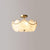 coastal white glass shell copper ceiling light