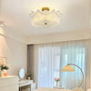 coastal white glass shell copper ceiling light