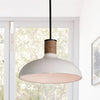 coastal white metal hemp rope dome pendant lamp