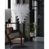 contemporary amber glass leaf chandelier