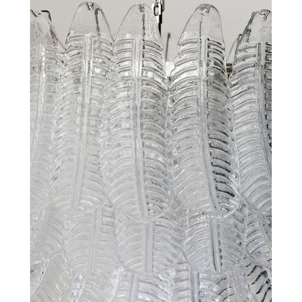 contemporary amber glass leaf chandelier