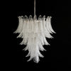 contemporary amber glass leaf chandelier
