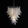 contemporary amber glass leaf chandelier