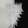 contemporary amber glass leaf chandelier