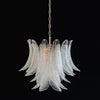 contemporary amber glass leaf chandelier