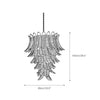 contemporary amber glass leaf chandelier