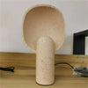 contemporary beige pink resin round table lamp