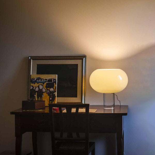 contemporary clear glass buds table lamp