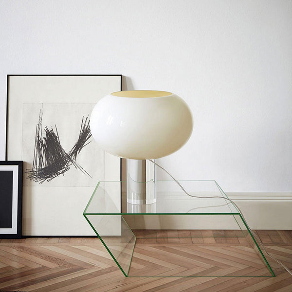 contemporary clear glass buds table lamp