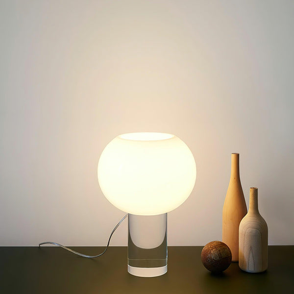 contemporary clear glass buds table lamp