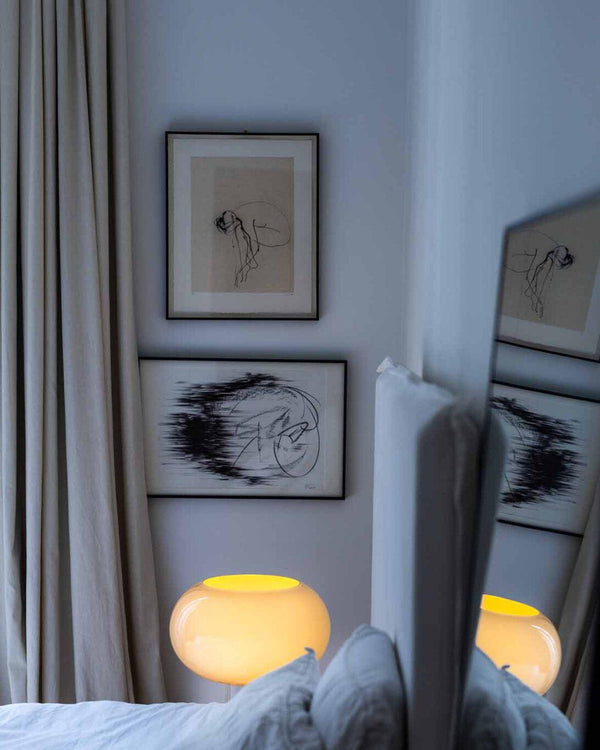 contemporary clear glass buds table lamp