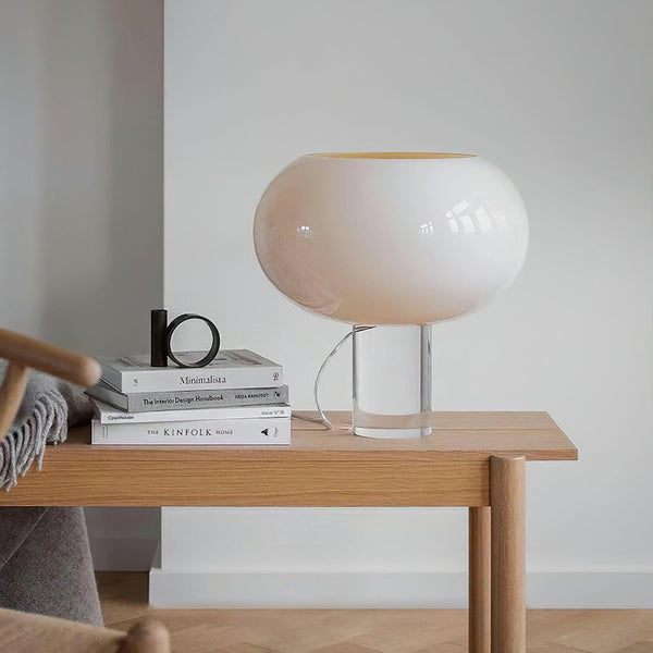 contemporary clear glass buds table lamp