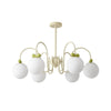 contemporary cream glass bow chandelier