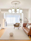 contemporary cream glass bow chandelier