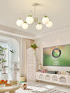 contemporary cream glass bow chandelier