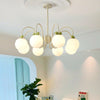 contemporary cream glass bow chandelier
