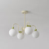 contemporary cream glass bow chandelier
