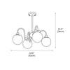 contemporary cream glass bow chandelier