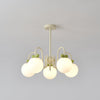contemporary cream glass bow chandelier