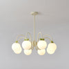 contemporary cream glass bow chandelier