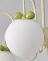 contemporary cream glass bow chandelier