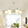 contemporary cream glass bow chandelier