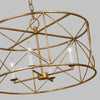 contemporary gold black metal lantern chandelier