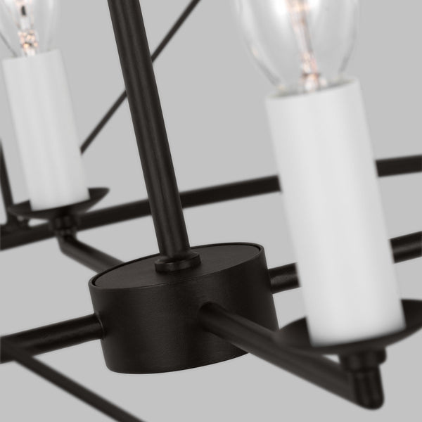contemporary gold black metal lantern chandelier