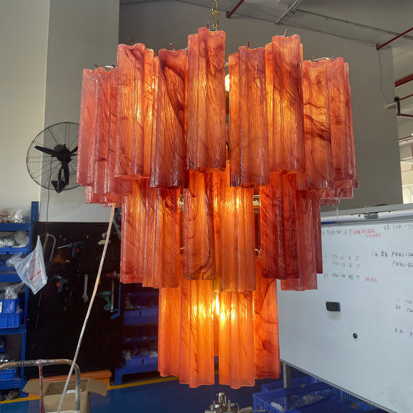 contemporary multi color glass cloud chandelier