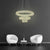 Modern 3 Tiers Circles Suspended Chandelier With Crystal Accents