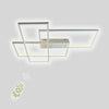 Overlapping Rectangles Aluminum Geometric Style Flush Mount Lighting Led Ceiling Light