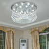 Glass Cicles Crystal Led Chandelier Drum Flush Mount Chandelier