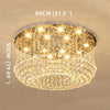 Glass Cicles Crystal Led Chandelier Drum Flush Mount Chandelier