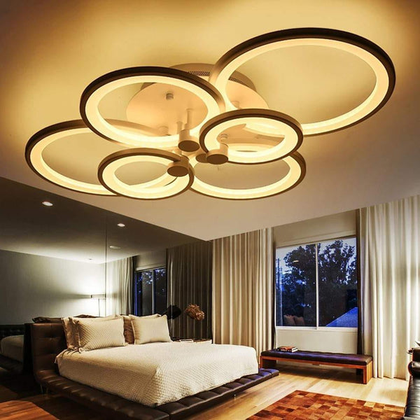 Elegant Semi Flush Mount Ceiling Lights With Unique Overlapping Rings