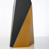 fabric shade table lamp gold black for bedside reading nook