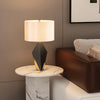 fabric shade table lamp gold black for bedside reading nook