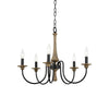farmhouse black wood iron chandelier