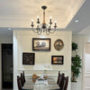 farmhouse black wood iron chandelier