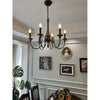 farmhouse black wood iron chandelier