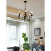 farmhouse black wood iron chandelier