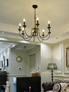 farmhouse black wood iron chandelier