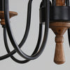 farmhouse black wood iron chandelier